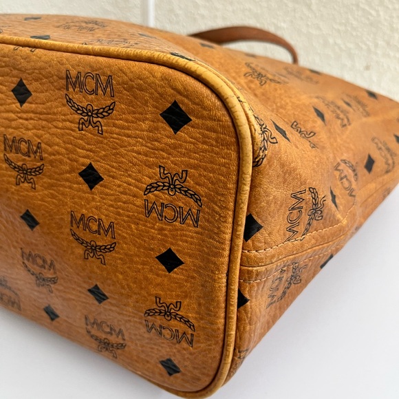 MCM Brown Logo Tote Bag - Picture 8 of 12